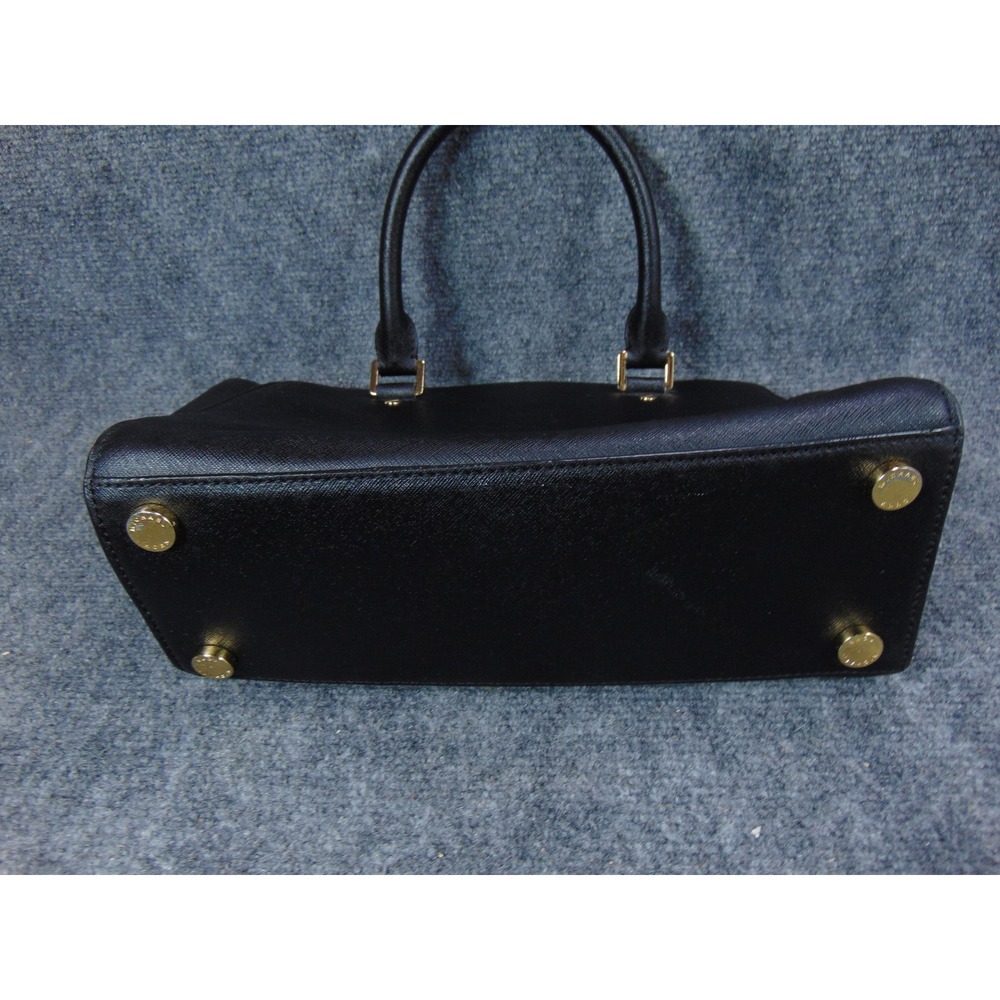 Michael Kors Selma Satchel Black Saffiano Leather Handbag AV-1309 Flaws - Picture 12 of 16